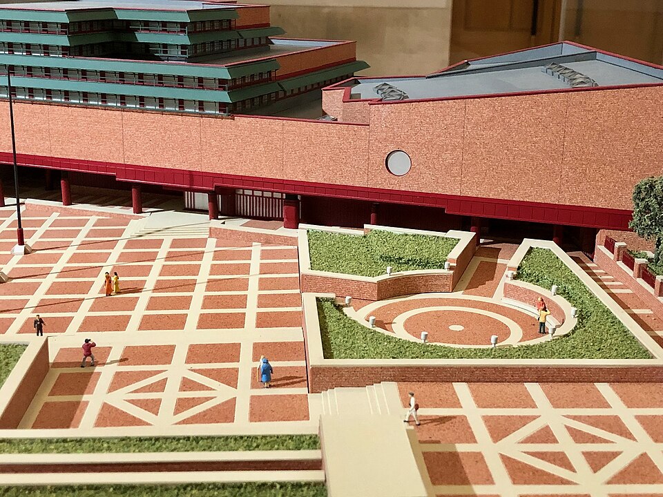 Maqueta arquitectónica de un edificio.