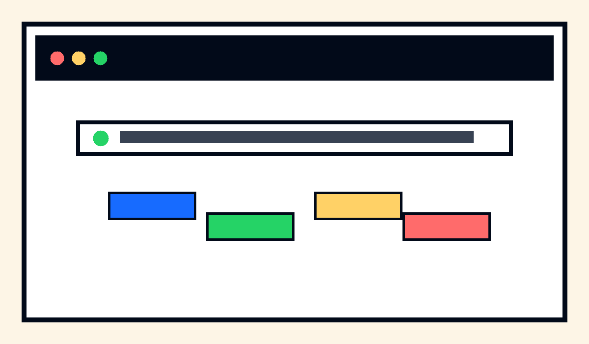 Barra de URL con slugs SEO claros y estables