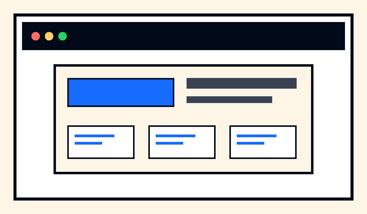 Wireframe web con jerarquia de secciones orientadas a conversion y SEO