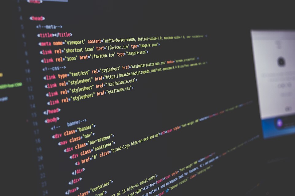 Código CSS mostrado en una pantalla.