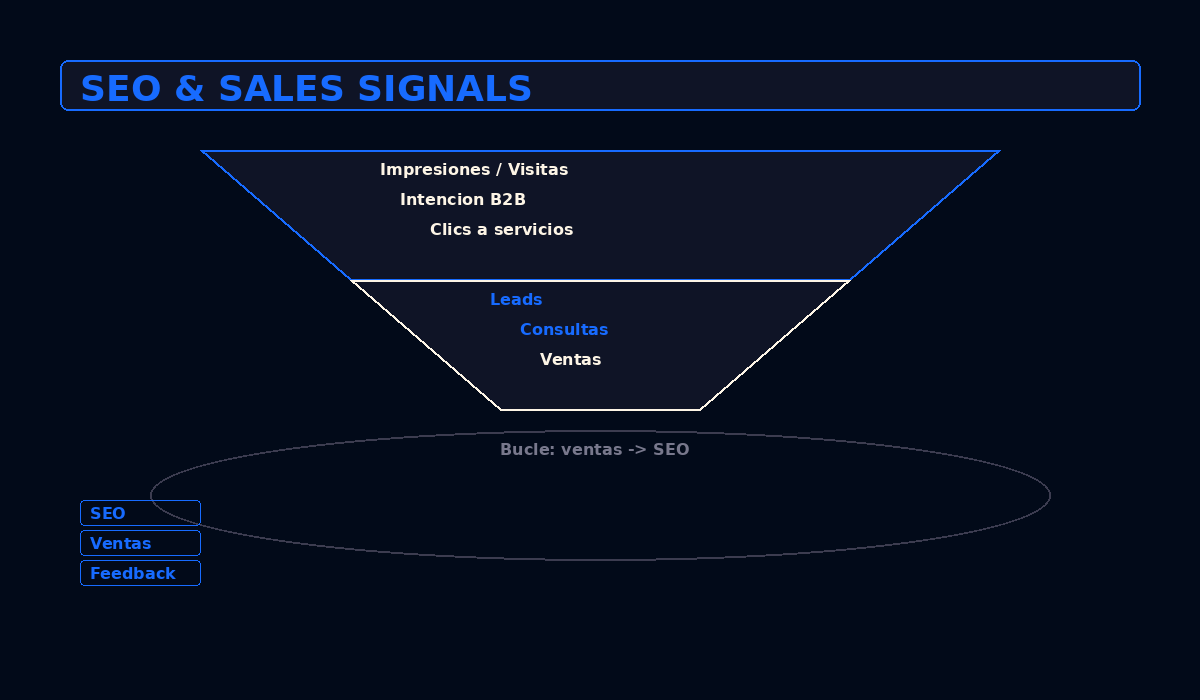 Embudo que conecta SEO y ventas